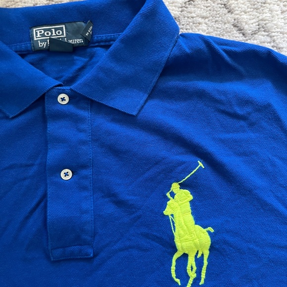 Ralph Lauren vintage polo “big pony” t shirt collared polo men’s shirt size XLT - Picture 3 of 10